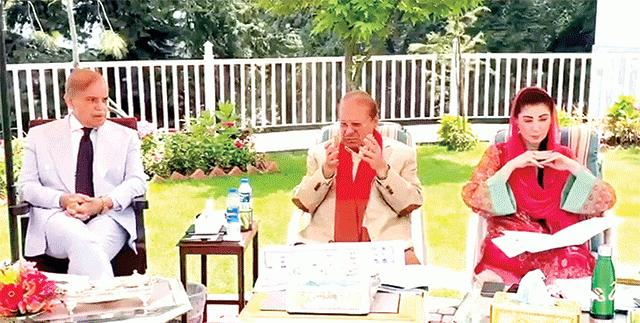 نواز شریف کی زیرصدارت اجلاس ، شہباز شریف ، مریم کی بھی شرکت : ضمنی الیکشن ٹکٹوں کی تقسیم پر تبادلہ خیال