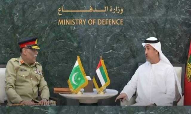 چیئرمین جوائنٹ چیفس آف اسٹاف کمیٹی جنرل ساحر شمشاد مرزا یو اے ای کے دورے پر پہنچ گئے