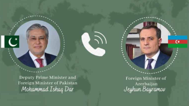 اسحاق ڈار کا آذربائیجان کے وزیرخارجہ سے ٹیلیفونک رابطہ