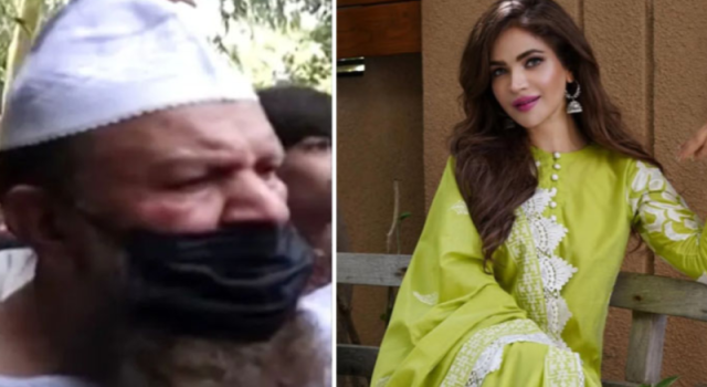 حمیرا اصغر کے والد پہلی بار منظر عام پر ، آسمان کی طرف انگلی اٹھاکر کیا کہا؟