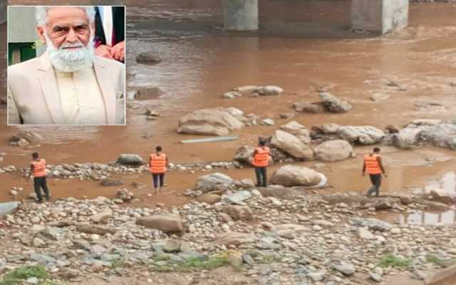 برساتی نالے میں بہہ جانے والے ریٹائر کرنل کی لاش مل گئی، بیٹی کی تلاش جاری