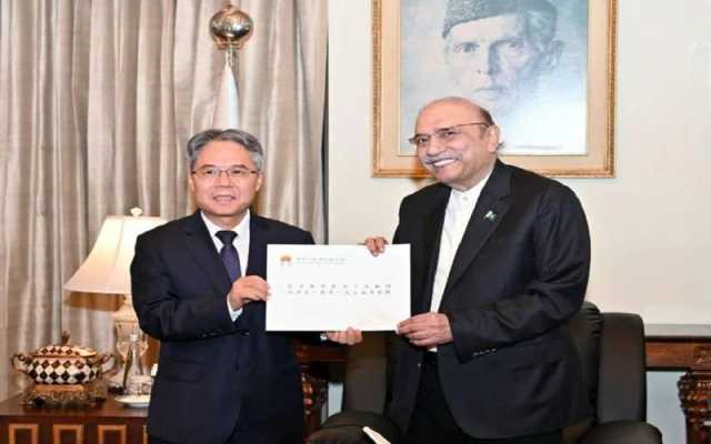 صدر مملکت آصف علی زرداری سے چین کے سفیر کی ملاقات،دوطرفہ تعلقات اور علاقائی تعاون پر تبادلہ خیال