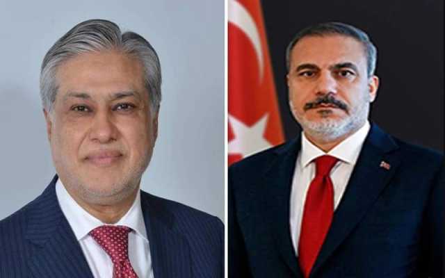 وزیر خارجہ اسحق ڈار اور ترکیہ کے وزیر خارجہ کے درمیان ٹیلیفونک رابطہ