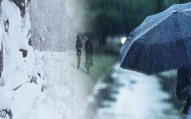ملک کے مختلف علاقوں میں بارش اور برفباری کی پیشگوئی