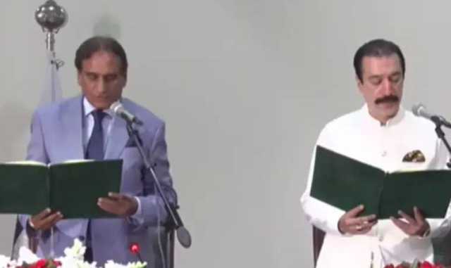 نو منتخب وزیراعظم آزاد جموں و کشمیر راجا فیصل ممتاز راٹھور نے حلف اٹھالیا