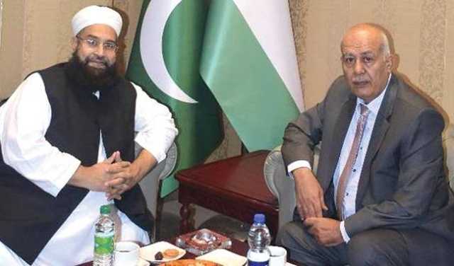 طاہر اشرفی کی فلسطین کے سفیر سے ملاقات، تعاون و حمایت کا اعادہ 