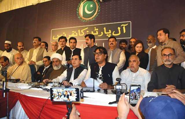 گرینڈ ڈائیلاگ کیا جائے، اپوزیشن اے پی سی کا مطالبہ، تحریک چلائیں گے: پی ٹی آئی