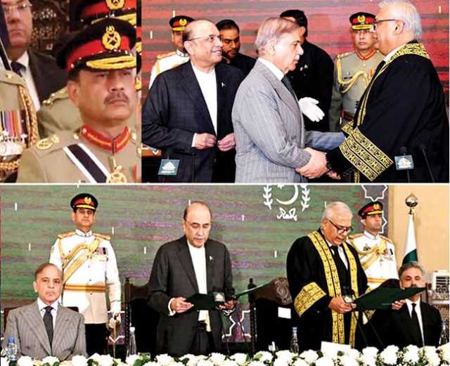 آئینی عدالت: چیف جسٹس، 3 ججوں نے حلف اُٹھا لیا، 3 جلد اُٹھائیں گے