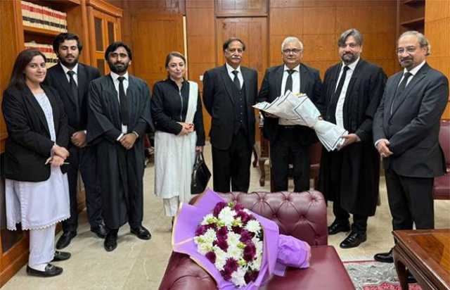 جسٹس امین، آئینی عدالت کے ججز سے سپریم کورٹ بار کے وفد کی ملاقات 