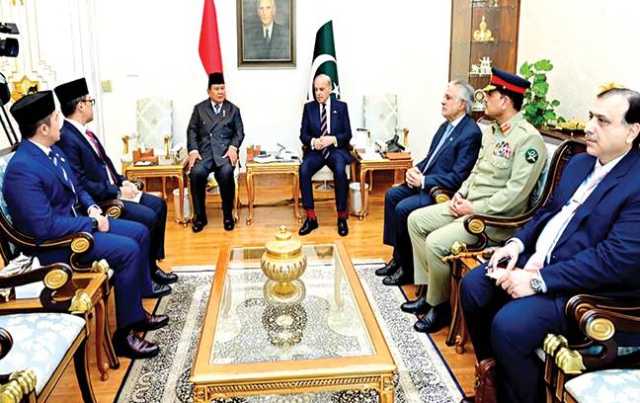 صدر ابووو کی شہباز شریف سے ملاقات، فیلڈ مارشل بھی موجود تھے: پاکستان، انڈونیشیا میں 7 ایم او یوز، معاہدے