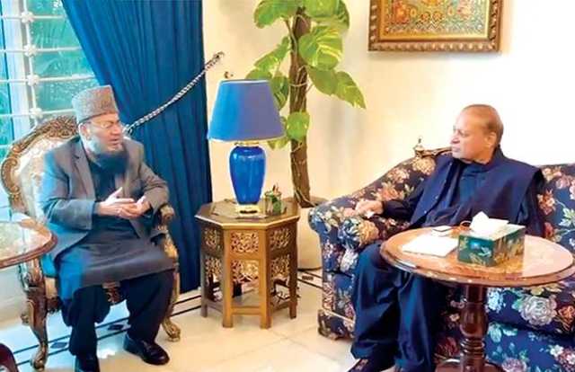 نواز شریف سے  سینیٹر حافظ عبدالکریم کی ملاقات