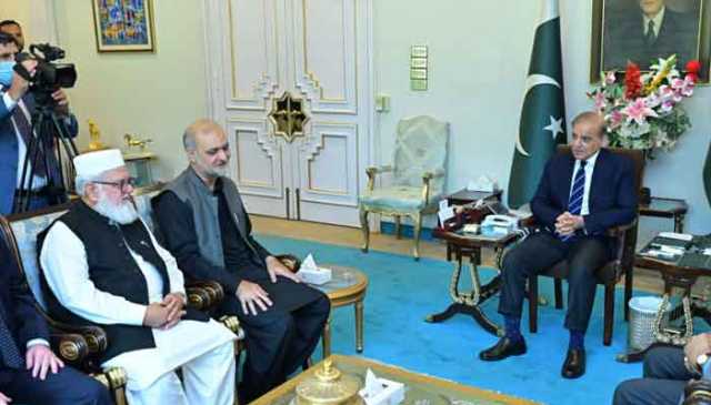 وزیراعظم شہباز شریف سے حافظ نعیم الرحمن کی ملاقات، غزہ میں فلسطینیوں کی حمایت اور توانائی شعبے میں اصلاحات پر گفتگو
