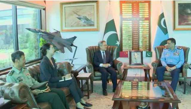 ایئرچیف سے چینی سفیرکی ملاقات، چینی ساختہ ٹیکنالوجی کے مؤثر استعمال پرپاک فضائیہ کی تعریف