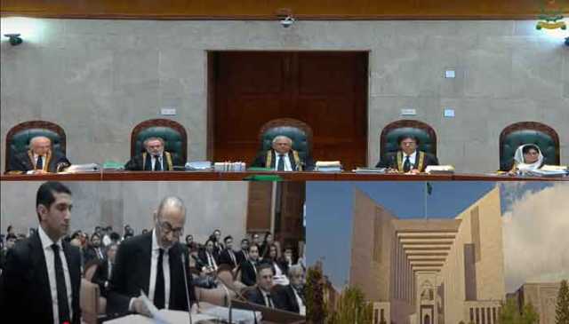 جو جماعت پارلیمنٹ میں نہ ہو اس میں آزاد کیسے شامل ہوسکتے ہیں؟ آئینی بینچ کے پہلی براہ راست سماعت میں ریمارکس