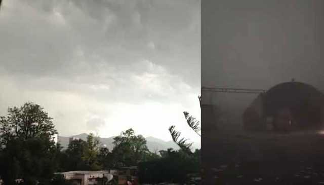 اسلام آباد میں آندھی ،ژالہ باری اور گرج چمک کے ساتھ بارش ، گرمی کازور ٹوٹ گیا