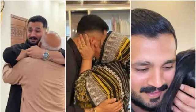 رجب بٹ وطن واپس لوٹ آئے ، والدین اور اہلیہ سے جذباتی ملاقات
