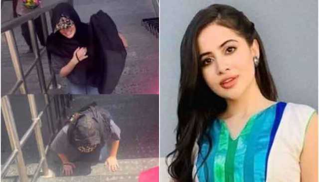 عرفی جاوید کی گٹھنوں کے بل مندر میں حاضری