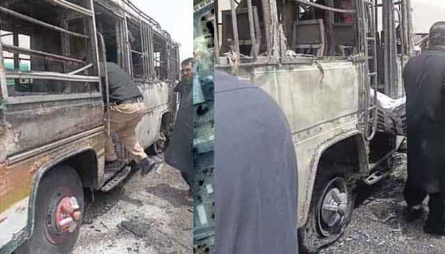 کوئٹہ: مغربی بائی پاس پربس میں آگ لگنے سے 4 افراد جاں بحق