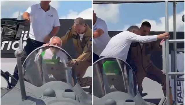 فرانسیسی وزیر اعظم ائیر شو کے دورے پر رافیل طیارے میں پھنس گئے