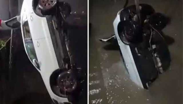 گوگل میپ کا استعمال؛ خاتون گاڑی سمیت نالے میں جا گریں