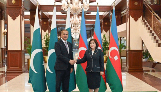اسپیکر قومی اسمبلی سردار ایاز صادق کا پارلیمانی وفد کے ہمراہ آذربائجان کی ملی مجلس کا دورہ