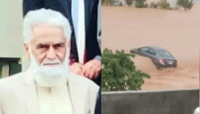 برساتی نالے میں بہہ جانے والے کرنل (ر) اسحاق قاضی کی لاش مل گئی، بیٹی کی تلاش جاری