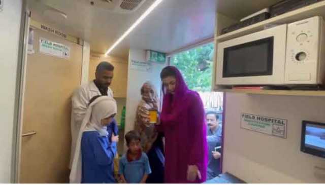 مریم نواز کامری سے واپسی پر فیلڈ ہسپتال کا اچانک معائنہ، مریضوں سے ملاقات