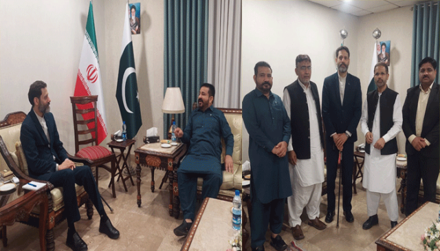 پاک ایران فرینڈشپ فورم کے وفد کا عزیز الرحمن مجاہد کی قیادت میں ایرانی سفارت خانے کا دورہ، گجرات آنے کی دعوت