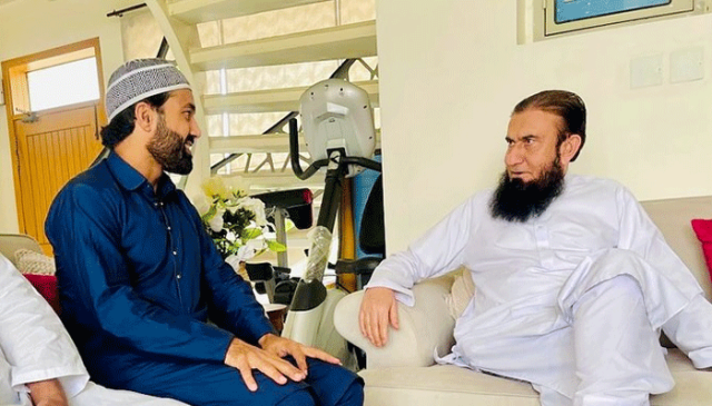 محمد رضوان کی مولانا طارق جمیل سے خصوصی ملاقات، ایمان اور عاجزی کا حسین امتزاج