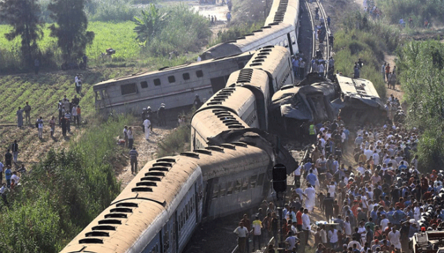 مصر میں خوفناک ٹرین حادثہ، 3 افراد جاں بحق، 94 زخمی