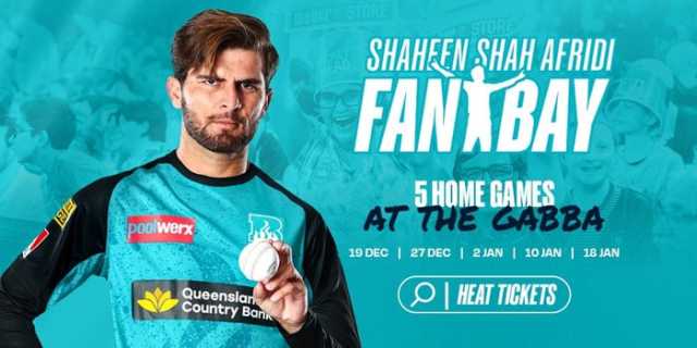 بی بی ایل میں پہلی مرتبہ شرکت، برسبین ہیٹ کا ’شاہین شاہ آفریدی فین بے‘ کے قیام کا اعلان