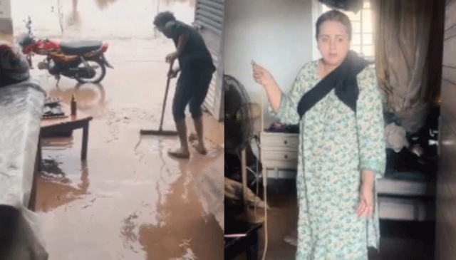 لاہور میں سیلابی پانی گھروں میں داخل، اداکارہ عارفہ صدیقی کا گھر بھی متاثر