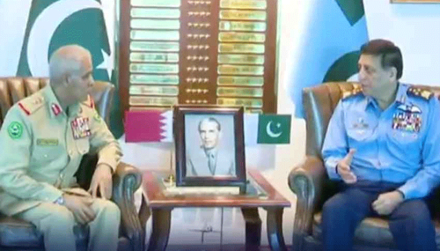 بحرینی چیف آف اسٹاف کا پاکستان ایئر ہیڈکوارٹرز کا دورہ ،دفاعی تعاون کو نئی جہت دینے پر اتفاق