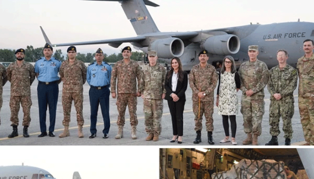 سیلاب متاثرین کے لیے امریکا کی امدادی کھیپ پاکستان پہنچ گئی
