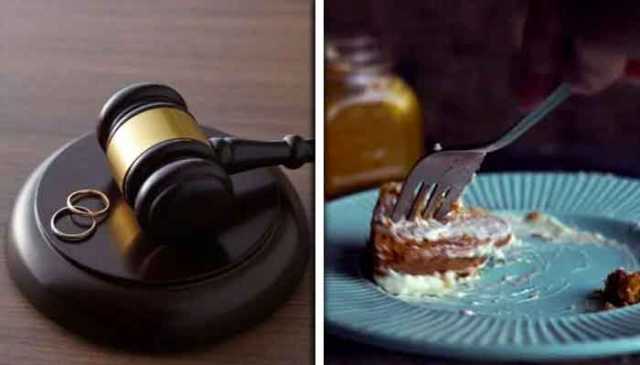 کیک کا آخری ٹکڑا نہ ملنے پر خاتون نے 25 سالہ شادی ختم کر دی