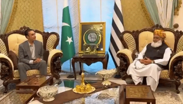 بلاول، فضل الرحمٰن ملاقات ختم، سیاسی صورتحال، کشمیر میں حکومت سازی پر مشاورت