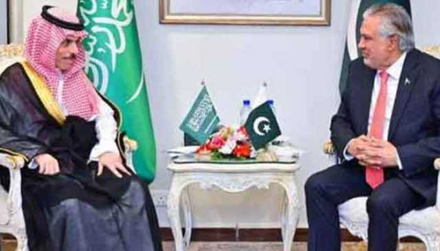 اسحاق ڈار سے سعودی وزیر خارجہ کی ملاقات، باہمی تعلقات، غزہ کی صورتحال پر تبادلہ خیال