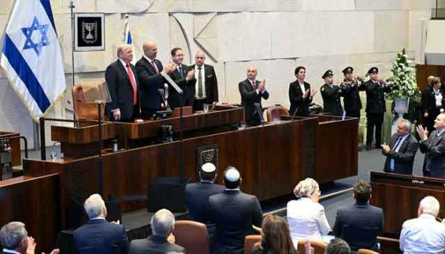 اسرائیلی پارلیمنٹ میں امریکی صدر ڈونلڈ ٹرمپ کا کھڑے ہوکراستقبال