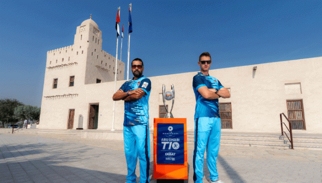 ابوظہبی ٹی10 کی ٹرافی دارالحکومت کے مشہور مقامات پر جلوہ گر