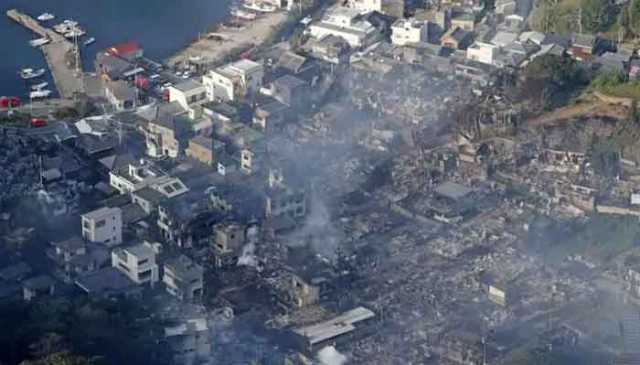 جاپان، 5 دہائیوں کی بدترین آتشزدگی، 170 عمارتیں جل کر راکھ، 1 شخص ہلاک