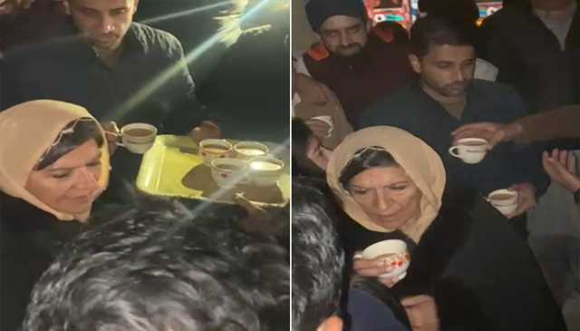 عمران خان کی بہنوں کے دھرنے میں پولیس کی ’چائے ڈپلومیسی‘