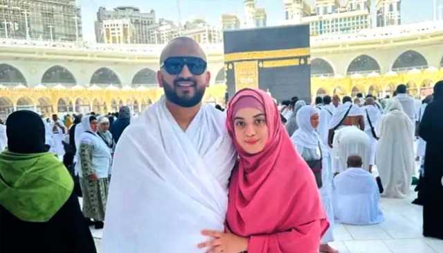 چائلڈ اسٹار عریشہ رضی نے شوہر اور بیٹے کے ساتھ عمرہ ادا کرلیا