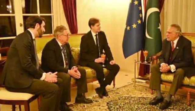 وزیر خارجہ اسحاق ڈار کی یورپی ارکانِ پارلیمنٹ سے ملاقات، اہم امور پر تبادلہ خیال
