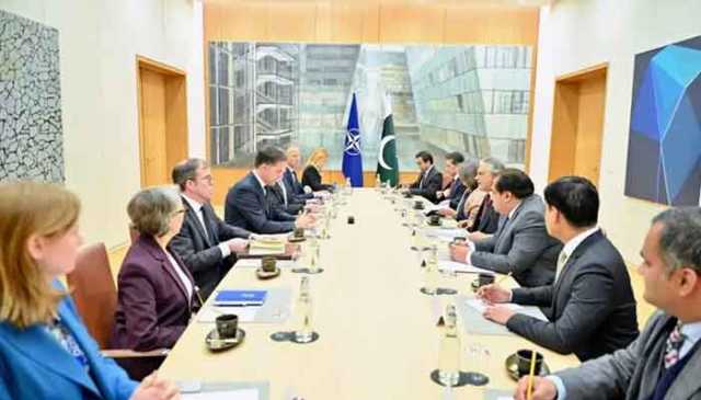 برسلز: اسحٰق ڈار، نیٹو سیکریٹری جنرل ملاقات، باہمی امور پر تبادلہ خیال