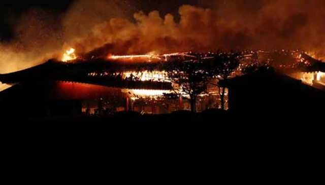 جاپان کے قصبے اوئیتا میں آتشزدگی،170 گھر جل کر خاکستر