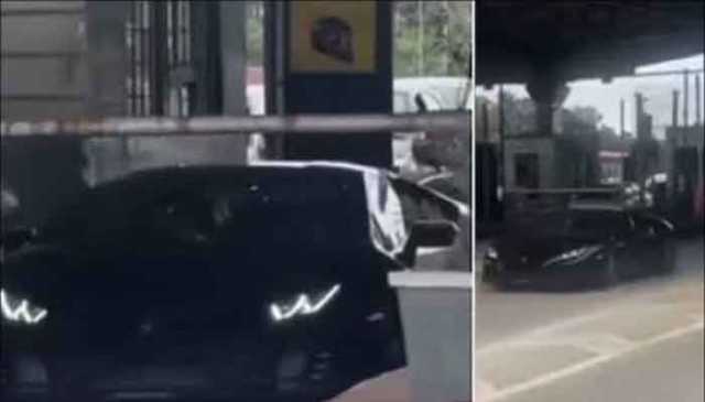 مہنگی لیمبورگینی کا کنجوس مالک، ٹول ٹیکس بچانے کی ویڈیو وائرل