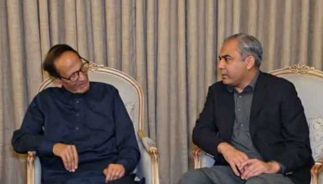 وزیر داخلہ کی چودھری شجاعت حسین سے ملاقات، بہنوئی کے انتقال پر اظہار افسوس