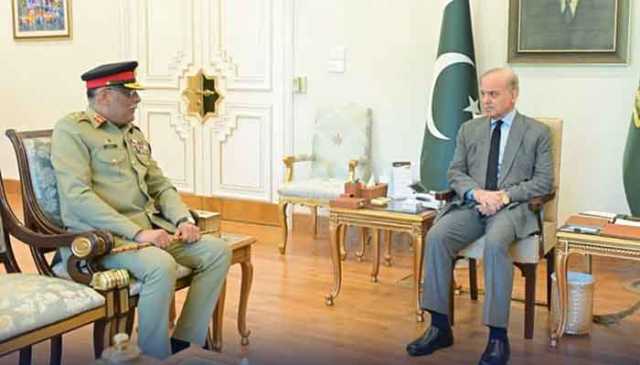 وزیراعظم سے چیئرمین جوائنٹ چیفس آف اسٹاف کمیٹی جنرل ساحر شمشاد کی الوداعی ملاقات