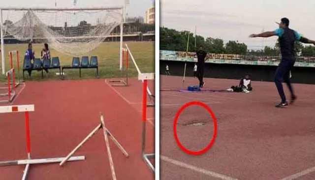 خستہ حالی کا شکار ہونے والے پنجاب اسٹیڈیم کے ٹارٹن ٹریک کے حصے کو تبدیل کر دیا گیا