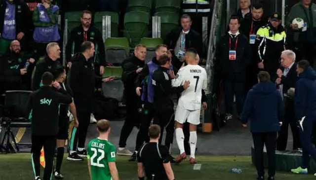 کرسٹيانو رونالڈو کو آئرلینڈ کے خلاف میچ میں ریڈ کارڈ، ورلڈ کپ میں شرکت خطرے میں